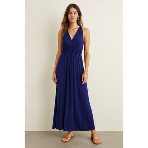 ANTHROPOLOGIE MAEVE maxi dress sleeveless blue 6